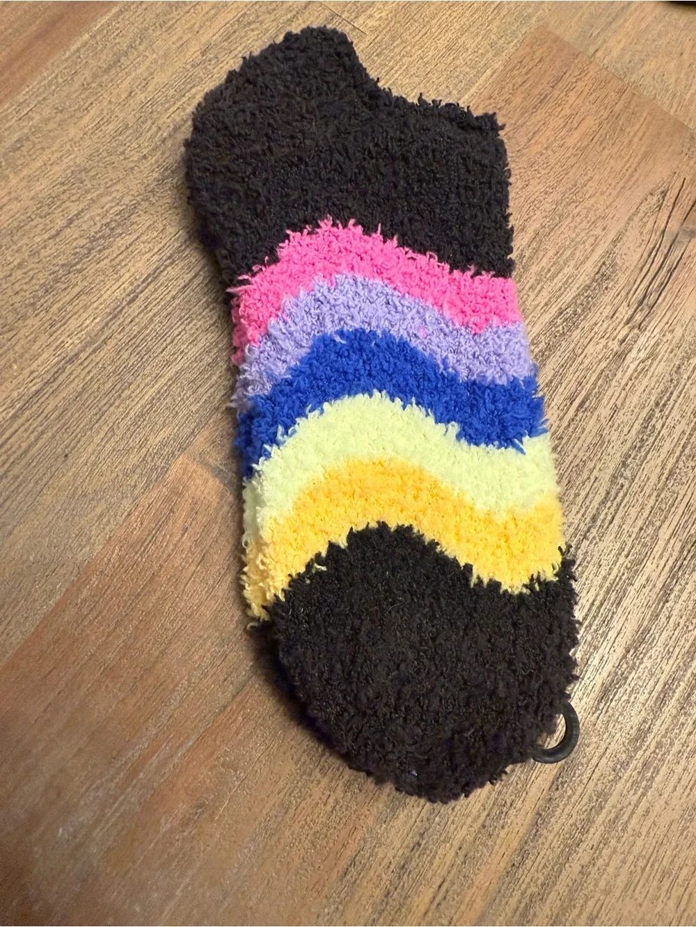 No Boundaries Rainbow Sherpa Fuzzy Socks Plush Cozy Lounge Socks NWT